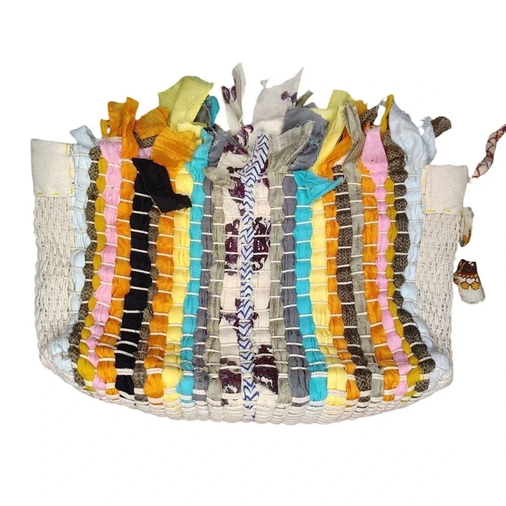 Boho Woven Rug Hobo Bag Colorful Boho‎ Chic Shoulder Bag Upcycled